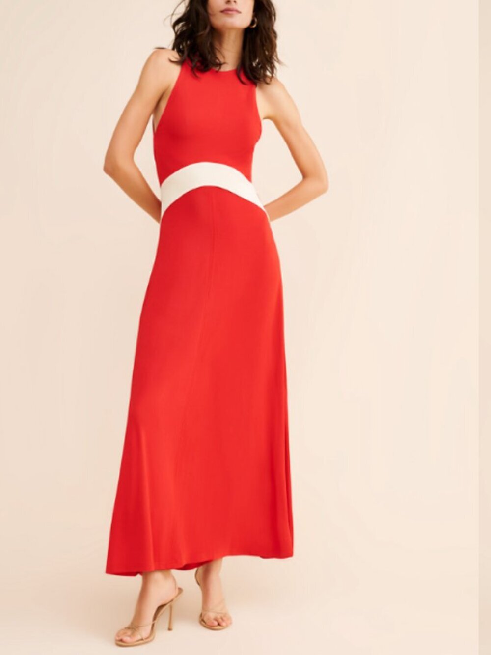 Solid & Striped  x Sofia Richie Grainge The Jonati Dress in Red Size Medium